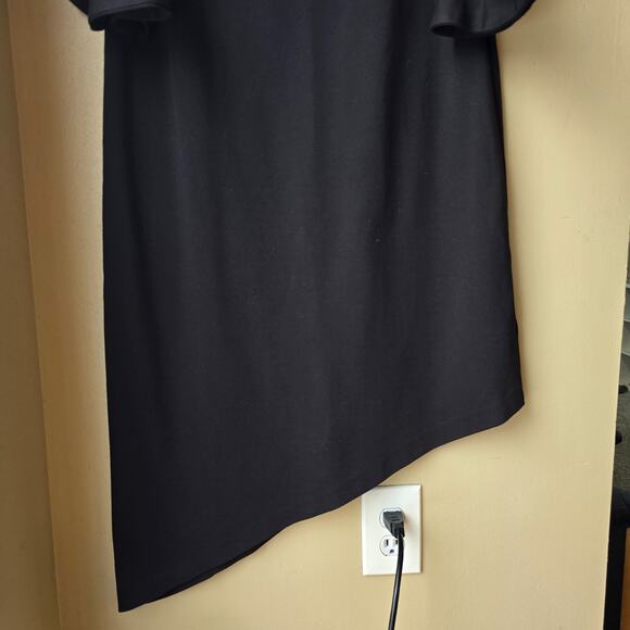 Hilary Radley Off-the-Shoulder Bell Sleeve Dress Large Black White Party Modern - Picture 6 of 10